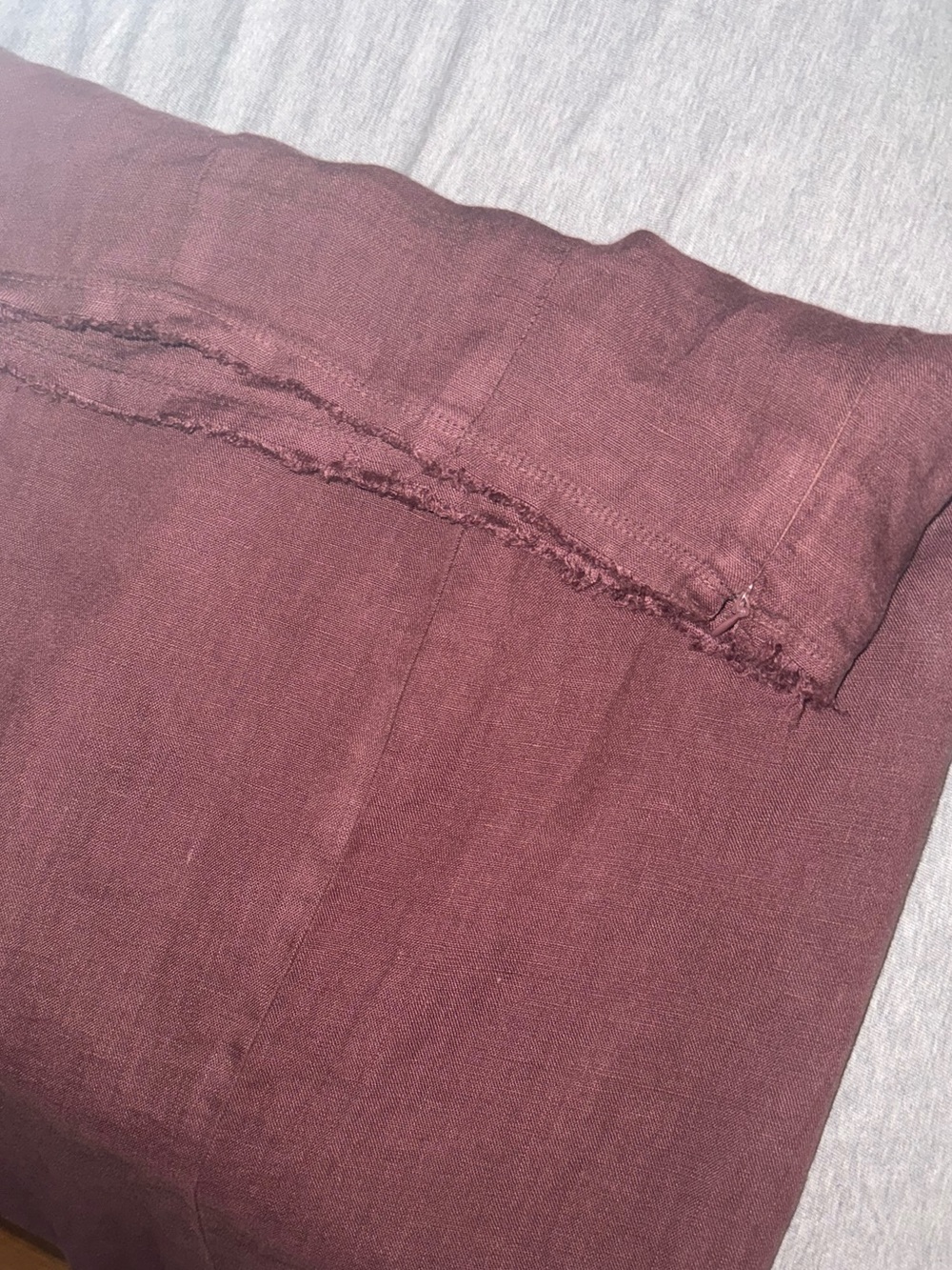 Zara chocolate Linen Skirt - Picture 2 of 5